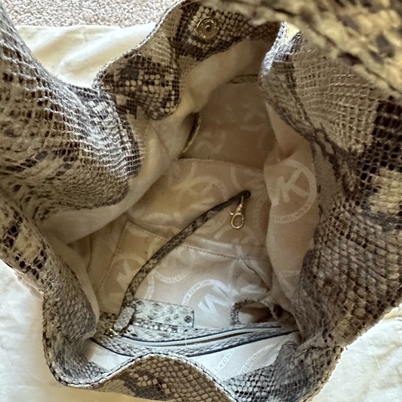 Michael Kors Python Embossed Chain Hobo - Picture 7 of 9